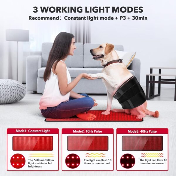 Red Light Therapy for Body, 31.5" * 11.8" Red Light Therapy Pad, Dual Chip Grade 360 LEDs 660nm & 850nm Infrared Light Therapy for Body Back Waist Shoulder Knee Joint Pain Relief, Gift for Women Men