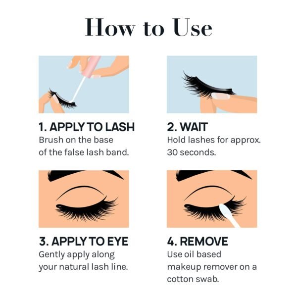715ZXfmmtL._SL1500_.jpg AOA Studio Eyelash Lash Glue Enhancers 4pcs Strip Lash Adhesive Strong Hold Water Proof Formula No Irritation Latex Free Long Lasing Quick Dry Eyelash Adhesive 0.17oz Each (4 Pack) (Clear)