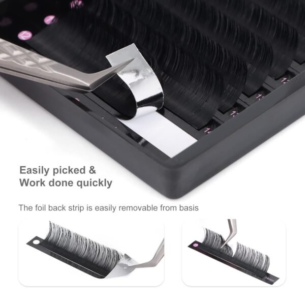 7167O5X47GL._SL1500_.jpg DF Lash Extension Volume Lash Extensions 0.03 CC Curl 8-15mm Mixed Tray Individual Lash Extensions Classic Eyelash Extensions Soft Matte Black Single Lashes Professional Salon Use