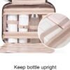 BAGSMART Toiletry Bag Travel Bag with Hanging Hook, Water-resistant Makeup Cosmetic Bag Travel Organizer for Accessories, Shampoo, Full-size Container, Toiletries
