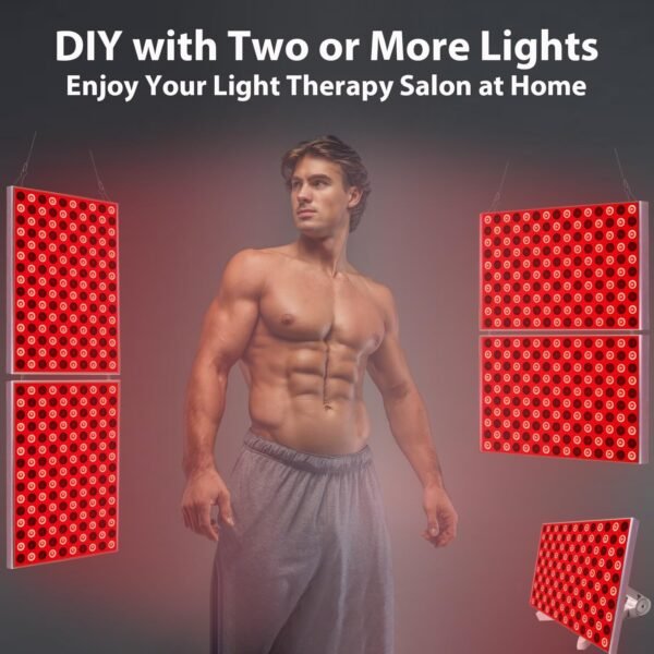 Red Light Therapy Lamp, Red Light Therapy for Body, Infrared Light Therapy Panel for Face with Stand, 660nm Red and 850nm Near Infrared LED Red Light Therapy Device at Home for Face and Body (2 Pack)