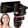 Red Light Therapy for Face and Neck, Infrared LED Mask Light Therapy 4 Light Waves with 850nm Near Infrared, Portable Rechargeable Red Light Therapy Mask Skincare Device for Facial Rejuvenation