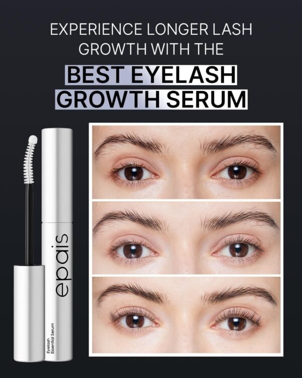EPAIS Essential Eyelash Growth Serum, Jumbo Size 15ml/0.5fl.oz - Safe & Gentle Lashes Care, Nutrient Formula for Longer, Fuller, Thicker in 2 Weeks, To Grow Lashes Natural Longer, Non-Prostaglandin