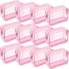 Weewooday 12 Pieces Clear Makeup Bags Cosmetic Storage Bags PVC Zipper Pouches Travel Waterproof Makeup Plastic Case for Women Organizing Toiletries Traveling Bathroom