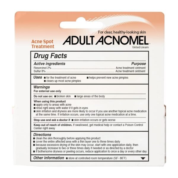 Adult Acnomel Acne Medication Cream, 1.3 Ounces