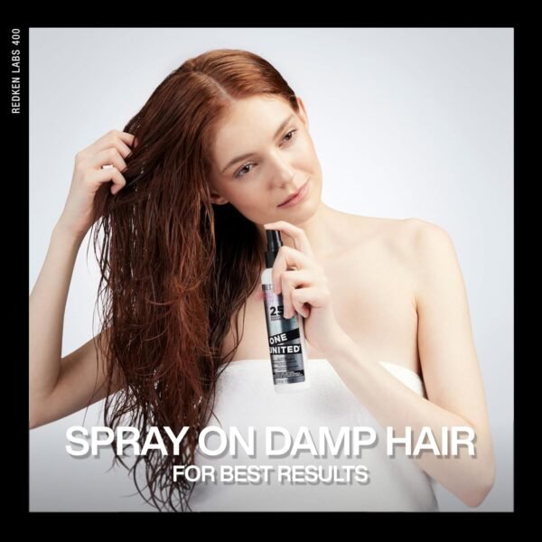 Redken One United All-In-One Leave In Conditioner - Multi-Benefit Treatment For All Hair Types, Heat Protectant Spray, Paraben-Free