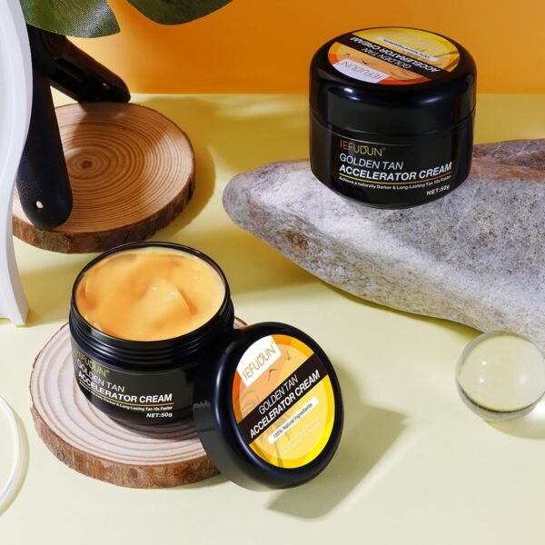 Tanning Gel Cream, 50g Sun Tanning, Soft Brown Intensive Tanning Gel, Tanning Accelerator Cream, Natural Tan Skin with Soft Brown Tanning Lotion For Outdoor Sun