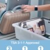 717LfFkNL._AC_SL1500_.jpg BAGSMART Clear Toiletry Bag, 2 Packs TSA Approved Water resistant Quart Size Travel Organizer, Airport Airline Travel Essential Carry On Makeup Cosmetic Bags for Women, Black