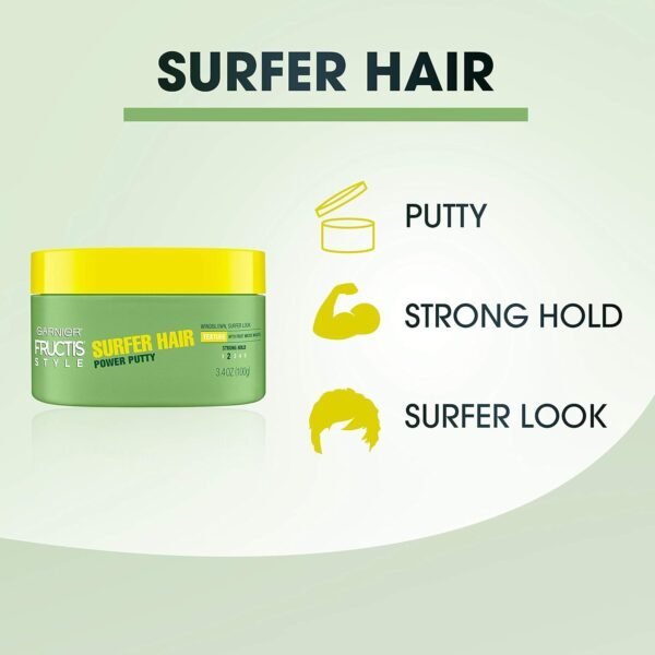 718cIhiKOHL._SL1500_.jpg Garnier Fructis Style Surfer Hair Power Putty, 3.4 Oz, 1 Count (Packaging May Vary)
