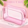 Weewooday 12 Pieces Clear Makeup Bags Cosmetic Storage Bags PVC Zipper Pouches Travel Waterproof Makeup Plastic Case for Women Organizing Toiletries Traveling Bathroom
