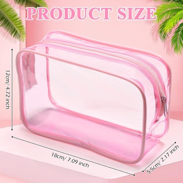 Weewooday 12 Pieces Clear Makeup Bags Cosmetic Storage Bags PVC Zipper Pouches Travel Waterproof Makeup Plastic Case for Women Organizing Toiletries Traveling Bathroom