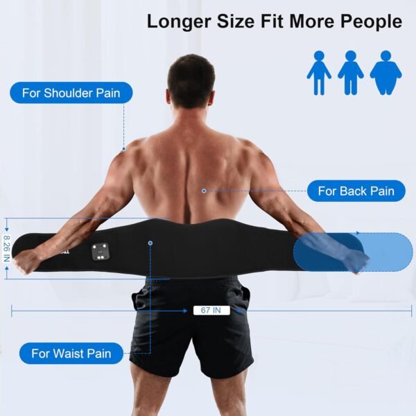 Cordless Red Light Therapy Belt: 5200mAh Rechargeable Infrared Light Therapy for Body with Heating Vibration, FSA HSA Eligible, for Back, Waist, Shoulder Pain Relief, Portable Gift for Women Men