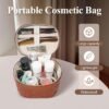 719LdHzAYRL._AC_SL1500_.jpg Makeup Bag, Travel Make up Case with Compartments and Handle, Portable Cosmetic Organizer Bags,Toiletry Bag for Women