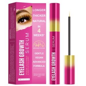 Eyelash Growth Serum with Advanced Formula Eyelash Enhancing serum for Longer Thicker and Fuller Lashes Lash Serum Gentle & Vegan Eyelash Conditioner 0.17 Fl Oz (5mL)