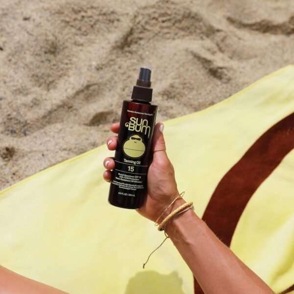 719qhuu62EL._SL1500_.jpg Sun Bum SPF 15 Moisturizing Tanning Oil | Vegan and Hawaii 104 Reef Act Compliant (Octinoxate & Oxybenzone Free) Broad Spectrum Moisturizing UVA/UVB Sunscreen Tanning Oil | 8.5 oz