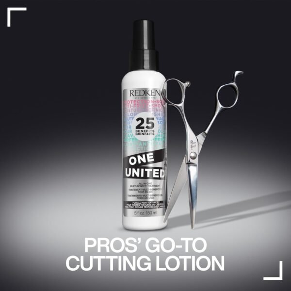 Redken One United All-In-One Leave In Conditioner - Multi-Benefit Treatment For All Hair Types, Heat Protectant Spray, Paraben-Free