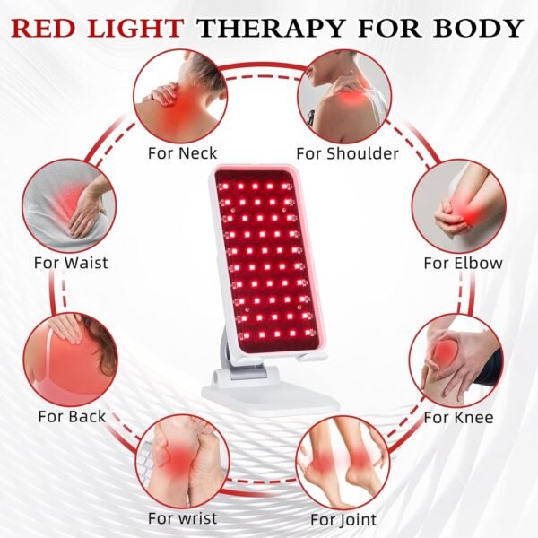 Red Light Therapy, Handheld Red Light Therapy for Face with Adjustable Stand, 660nm & 850nm Infrared Red Light Therapy Device at Home and Office Use