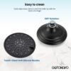 gotonovo Tub Shower Faucet Set Shower Head and Handle Set 6 Modes 6 inch Bathroom Trim Kit with Tub Spout High Pressure Shower System Combo with Valve Round Showerhead Matte Black