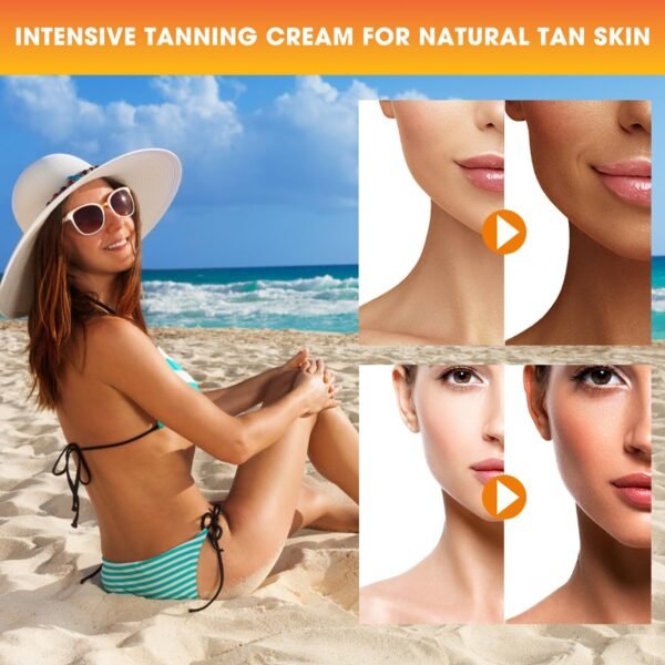 Luxury Intensive Tanning Gel, Haute Beauty Tanning lotion, Natural Tanning Accelerator Cream Gel Tan Skin, Instant Tanning Cream For Sunbeds & Outdoor Sun