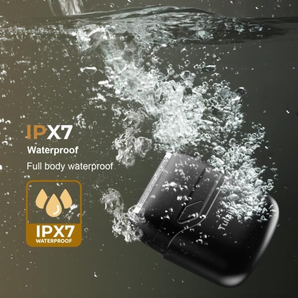 Mini Electric Razor for Men: Foil Shaver for Beard/Face - 3 Floating Blade LED Display USB-C Fast Rechargeable - IPX7 Waterproof for Travel & Home - Light Gray