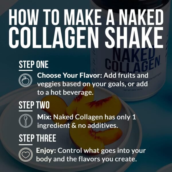 71BPcUIof8L._AC_SL1500_.jpg NAKED Collagen Peptides Protein Powder, 60 Servings, Pasture-Raised, Unflavored Grass-Fed Hydrolyzed Collagen Supplement, Paleo Friendly, Non-GMO, Keto, Gluten Free, 20oz