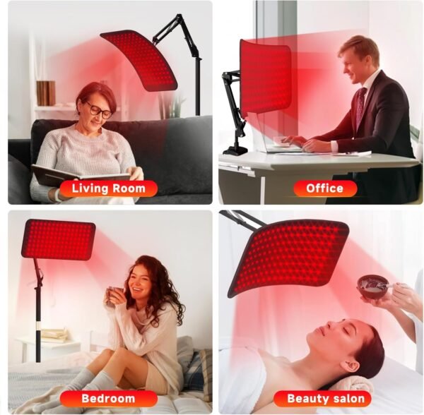 Red Light Therapy for Body, 3 in 1 Red Light Therapy with Stand, Deep 660nm and 850nm Red Light Therapy Panel for Face, Muscles Pain, Skin, Leg, Joints, Waist (Red)