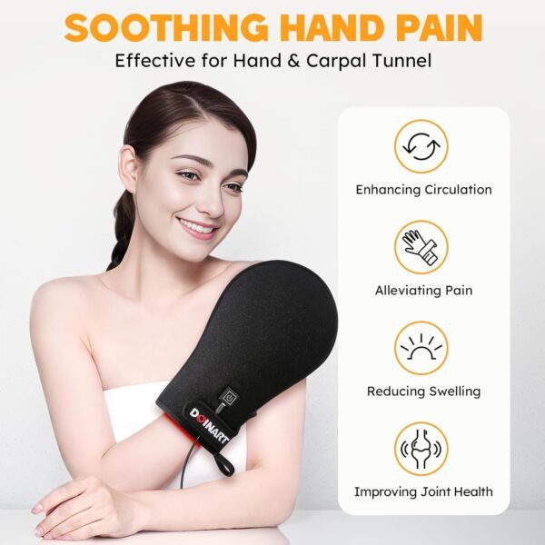 Red Light Therapy Device for Hands, Near Infrared Light Therapy Glove, for Hand Stiffness - Red Light Therapy at Home.