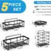 71Bo7abQ0rL._AC_SL1500_.jpg Adhesive Shower Caddy, 5 Pack Rustproof Stainless Steel Bath Organizers With Large Capacity, No Drilling Shelves for Bathroom Storage & Home Decor