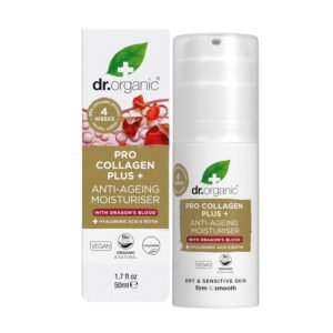 71BoggWJIoL._SL1500_.jpg Dr. Organic Pro Collagen Plus + Anti-Ageing Moisturiser with Dragon’s Blood | Reduces Wrinkles, (Dry & Sensitive Skin) Natural, Certified Organic, Paraben & SLS-Free, 50 mL / 1.7 fl oz