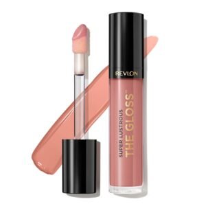 71BzsyzbFRL._SL1500_.jpg Revlon Super Lustrous Lip Gloss, Non-Sticky, Hydrating, High Shine Finish, 215 Super Natural, 0.13 oz