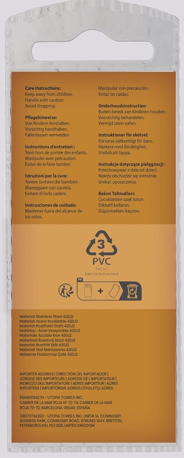 Utopia Care Eyebrow Scissors, Professional Stainless Steel Small Shears for Men and Women, Nose Hair Scissors for Grooming Mustache, Beard, Eyelashes, Ear Hair Trimming, Silver