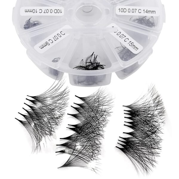71C0TF1Dp2L._SL1500_.jpg Premade Fans Eyelash Extension 500 Fans Handmade Loose Volume Lashes Mutiple Options 10D Pre-made Fans 0.07mm Thickness C/D Curl 9-16mm/13-20mm Volume Eyelash Extensions by WENDYLASHES