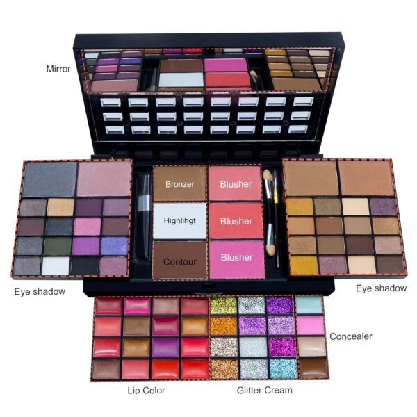 71C3JYh3yaL._SL1500_.jpg All in One Makeup Kit for Women Full Kit, 74 Colors Professional Makeup Gift Set, Include 36 Eyeshadow, 16 Lip Gloss, 12 Glitter Cream, 4 Concealer, 3 Blusher, 2 Highlight and Contour, 1 Bronzer