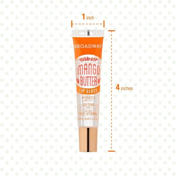 Ruby Kisses Broadway Vita-Lip Clear Lip Gloss (5 Pack Mint, Rosehip, Coconut, Argan Oil, Mango Butter), Ultra-Hydrating & Soothing Formula with Vitamin Oils, High-Shine Non-Sticky Finish Lip Balm