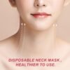 100pcs Disposable Neck Wrinkle Mask for Lock in Moisture, Wrapped Cling Mask Cover Film Patches Moisturizer for Anti Ageing Skin Care