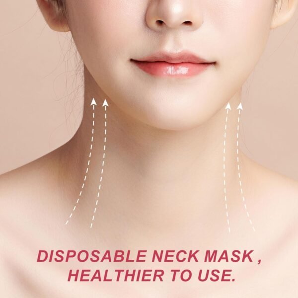 100pcs Disposable Neck Wrinkle Mask for Lock in Moisture, Wrapped Cling Mask Cover Film Patches Moisturizer for Anti Ageing Skin Care