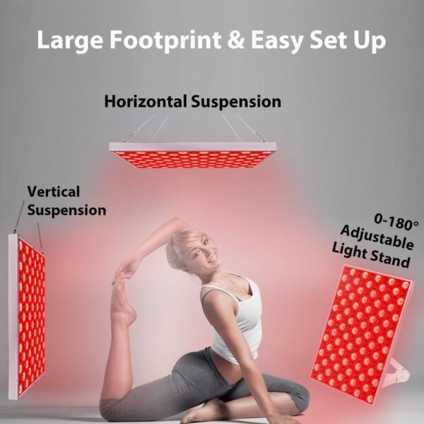 Red Light Therapy Lamp, Red Light Therapy for Body, Infrared Light Therapy Panel for Face with Stand, 660nm Red and 850nm Near Infrared LED Red Light Therapy Device at Home for Face and Body (2 Pack)