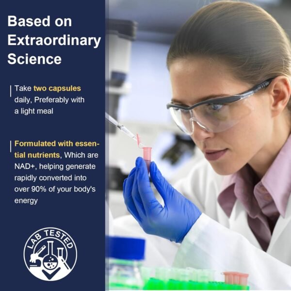 NAD Supplement for Women Men with nicotinamide riboside resveratrol,Quercetin, Betaine Boost NAD+ Levels NAD Plus Supplement for Anti Aging, Energy, Immune, Focus 120 Capsules