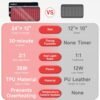 2025 Upgraded Red Light Therapy for Body, 24" x 12" Large Size Red Light Therapy Pad with Timer, 660nm&850nm Infrared Light Therapy Mat Full Body(Black)