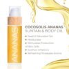 COCOSOLIS ANANAS Tanning Bed Lotion Accelerator - Organic Tanning Lotion with vitamin E & Pineapple Scent | Tanning Oil Enhancer For a Rich Chocolate Tan - Nourishing Body Lotion (3.72 fl oz)