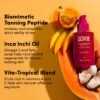 Coco & Eve Firming & Tan Prolonging Peptide Body Oil. Up to 28 Days Natural Tan Extender. After Sun Care with Tropical Oils, Vitamins C & E for Nourished, Glowy & Visibly Firmer Skin. (5.75 fl oz)