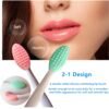 3 Pcs Lip Scrub Brush,Lip Scrubber Exfoliator,Double-Sided Silicone Lip Brush Tool for Men Women Lip Lightening, Lip Exfoliator Scrubber Tool for Dark Lips