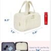 BAGSMART Travel Toiletry Bag, Lightweight Large Wide-open Travel Bag for Women, Puffy Cosmetic Makeup Bag Organizer with Handle for Accessories,Essentials, Toiletries, Grayish Brown
