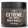 Viking Revolution Spiced Vanilla Hair Pomade for Men - Extreme Hold Hair Gel for Men Water Based - Mens Pomade Extra Firm Mens Hair Pomade Strong Hold - High Shine Mens Hair Cream (4oz)
