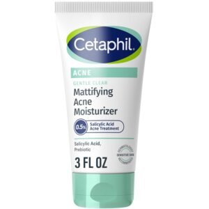 71DxFrq7dAL._SL1500_.jpg Cetaphil Face Moisturizer, Gentle Clear Mattifying Acne Moisturizer With 0.5% Salicylic Acid, Hydrates and Treats Sensitive Acne Prone Skin, Skin Care for Sensitive Skin, 3oz