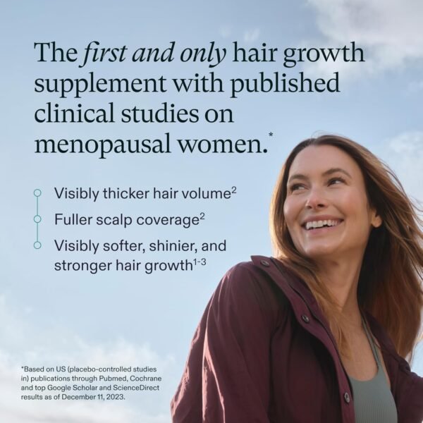 Nutrafol Women's Balance Hair Growth Supplements, Ages 45 and Up, Clinically Proven for Visibly Thicker Hair and Scalp Coverage, Dairy-Free, Soy-Free, Dermatologist Recommended - 1 Month Supply