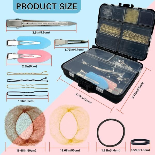 71EPBRz-iBL._SL1500_.jpg Hair Accessories Kit, 160Pcs Hair Clips for Women Girls Dance Ballet Cheerleading Travel with Storage Box
