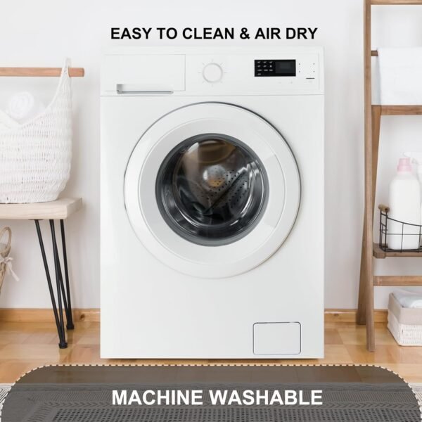 Bath Tub and Shower Mats, Non Slip 40 x 16 Inch Extra Large Bathtub Mat, Machine Washable Bathmat with Drain Holes, Suction Cups for Bathroom Floor, Gray