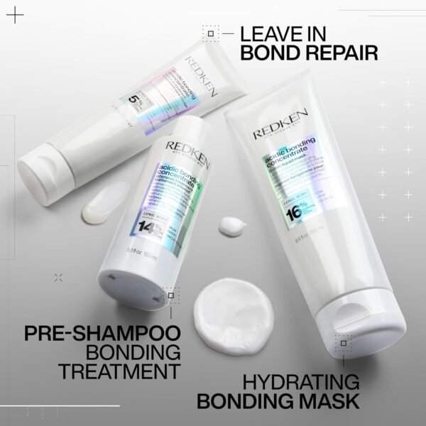 Redken Acidic Bonding Concentrate Treatment For Damaged Hair Repair - Deep Conditioning Intensive Mask, Provides Smoother & Stronger Hair
