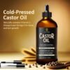 71EoyRUFIwL._SL1500_.jpg Pure Cold Pressed Hexane-Free Castor Oil - Glass Bottle for Hair Growth, Face, Scalp, Skin & Eyelashes - Nourishing & Moisturizing - 4 fl oz